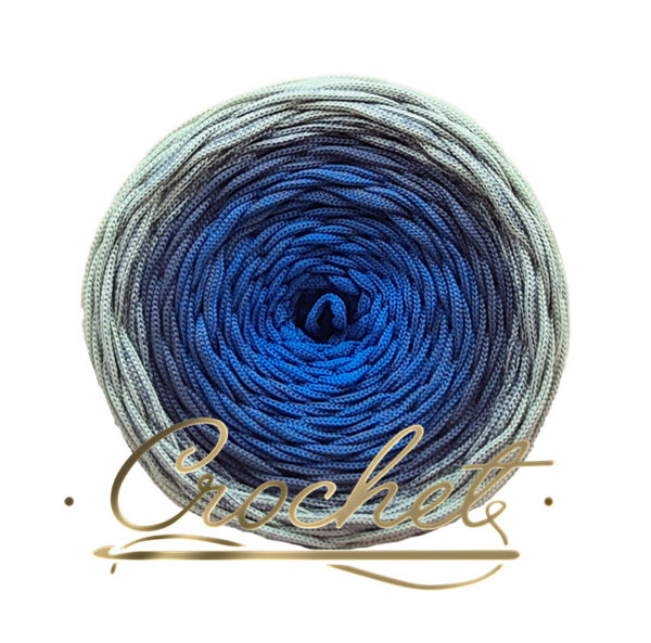 SZNUREK OMBRE POLIESTROWY 5mm PŁASKI – CROCHET – MISTRAL 240m