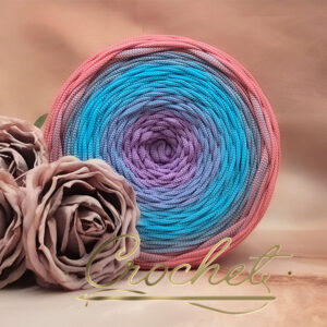 SZNUREK OMBRE POLIESTROWY 5mm PŁASKI – CROCHET – FLUFFEE 240m