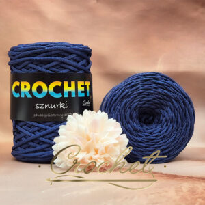 SZNUREK POLIESTROWY PŁASKI 5mm CROCHET – CIEMNY JEANS 100mb
