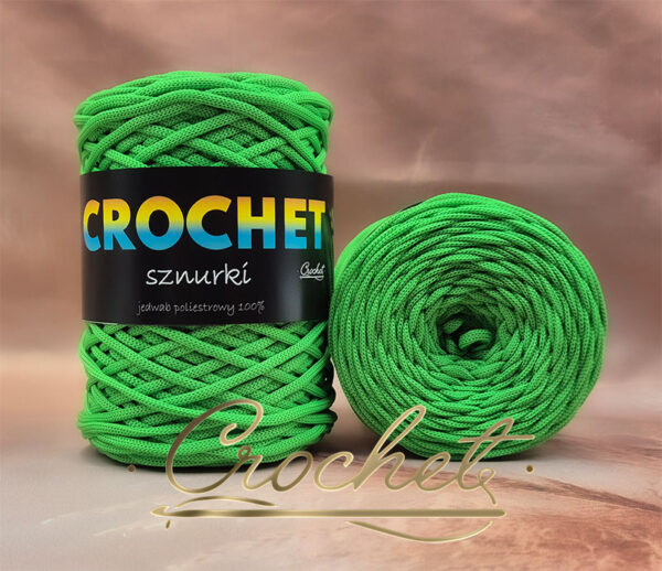 SZNUREK POLIESTROWY PŁASKI 3mm CROCHET – SOCZYSTA PISTACJA 100mb
