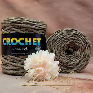SZNUREK POLIESTROWY PŁASKI 5mm CROCHET – ZIEMISTY 50mb