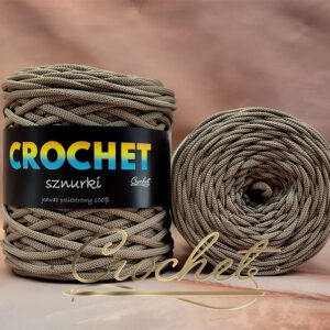 SZNUREK POLIESTROWY PŁASKI 5mm CROCHET – ZIEMISTY 50mb