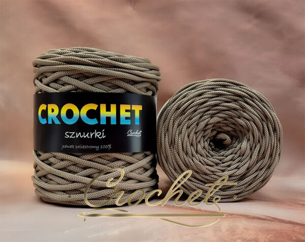 SZNUREK POLIESTROWY PŁASKI 5mm CROCHET – ZIEMISTY 50mb
