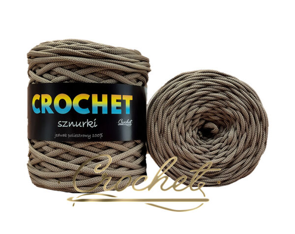 SZNUREK POLIESTROWY PŁASKI 5mm CROCHET – ZIEMISTY 50mb