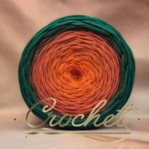 SZNUREK OMBRE POLIESTROWY 5mm – PŁASKI – JESIENNA POLANA 230m CROCHET