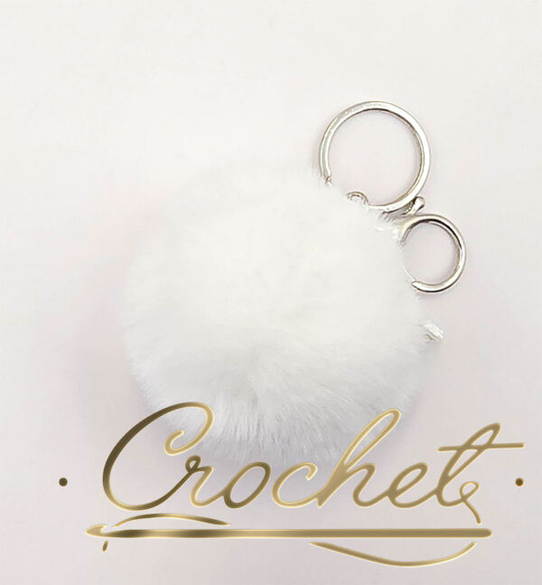 POMPON BRELOK DO TOREBKI – BIAŁY/SREBRO CHWOST