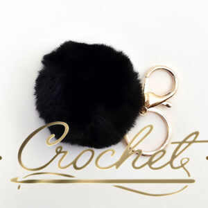 POMPON BRELOK DO TOREBKI – CZARNY/ZŁOTO