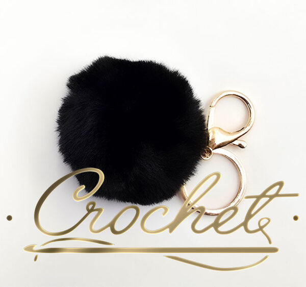 POMPON BRELOK DO TOREBKI – CZARNY/ZŁOTO