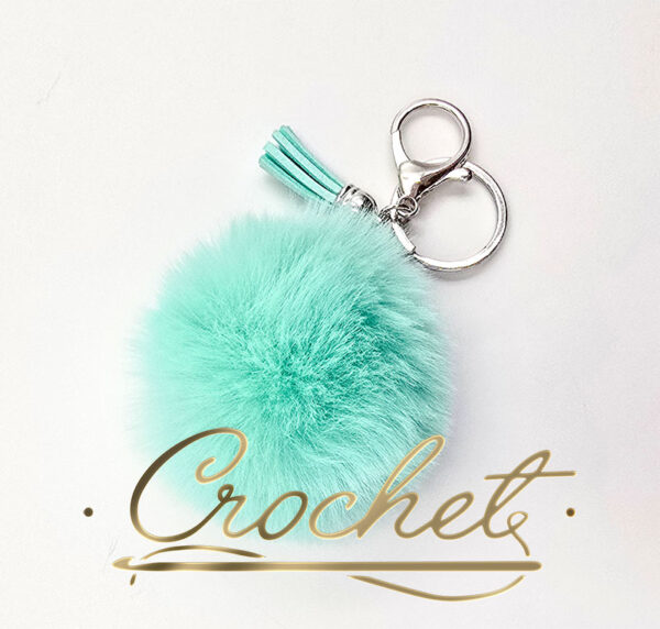 POMPON BRELOK DO TOREBKI – MIĘTA/SREBRO CHWOST
