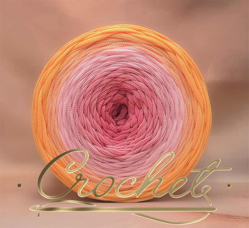 SZNUREK OMBRE POLIESTROWY 5mm – PŁASKI – KREMOWA RÓŻA 245m CROCHET SZNUREK OMBRE POLIESTROWY 5mm - PŁASKI - KREMOWA RÓŻA 245m CROCHET - obrazek 2