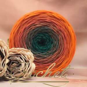 SZNUREK OMBRE POLIESTROWY 5mm – PŁASKI – LISIA POLANA 245m CROCHET