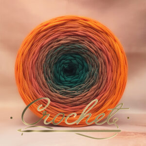 SZNUREK OMBRE POLIESTROWY 5mm – PŁASKI – LISIA POLANA 245m CROCHET