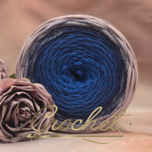 SZNUREK OMBRE POLIESTROWY 5mm – PŁASKI – RÓŻOWA OTCHŁAŃ 250m CROCHET