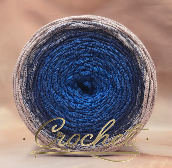 SZNUREK OMBRE POLIESTROWY 5mm – PŁASKI – RÓŻOWA OTCHŁAŃ 250m CROCHET