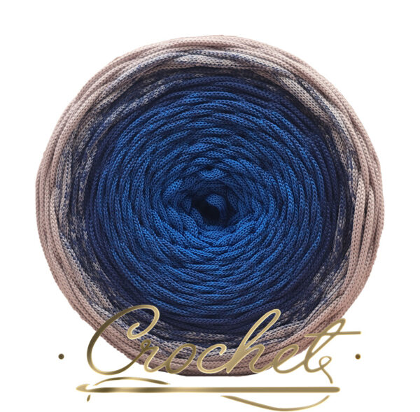 SZNUREK OMBRE POLIESTROWY 5mm – PŁASKI – RÓŻOWA OTCHŁAŃ 250m CROCHET