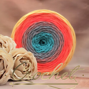 SZNUREK OMBRE POLIESTROWY 5mm – PŁASKI – COLOR POP 240m CROCHET