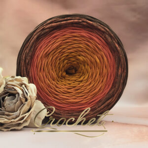 SZNUREK OMBRE POLIESTROWY 5mm – PŁASKI – DOTYK JESIENI 250m CROCHET