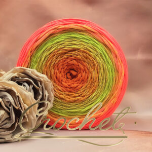SZNUREK OMBRE POLIESTROWY 5mm – PŁASKI – SOCZYSTA FIESTA 255m CROCHET