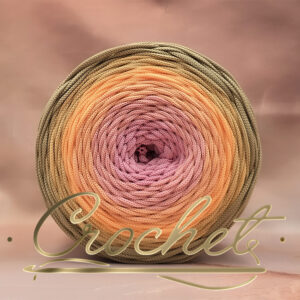 SZNUREK OMBRE POLIESTROWY 5mm – PŁASKI – GOLDEN ROSE 245m CROCHET