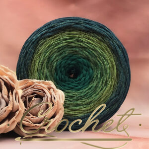 SZNUREK OMBRE POLIESTROWY 5mm – PŁASKI – BUTELKOWA HARMONIA 245m CROCHET