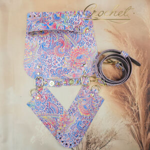 ZESTAW SKÓRZANY VOYA BAG – CHABROWO CZERWONY PRINT 20x21cm OKUCIA ZŁOTE IT – PINK EDITION
