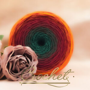 SZNUREK OMBRE POLIESTROWY 5mm – PŁASKI – JESIENNA MELODIA 260m CROCHET