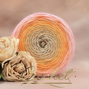 SZNUREK OMBRE POLIESTROWY 5mm – PŁASKI – VELVET PASTELLO 235m CROCHET