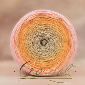 SZNUREK OMBRE POLIESTROWY 5mm – PŁASKI – VELVET PASTELLO 235m CROCHET