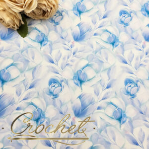 TKANINA NA PODSZEWKĘ OXFORD – INDYGO MAGNOLIE 50x155cm
