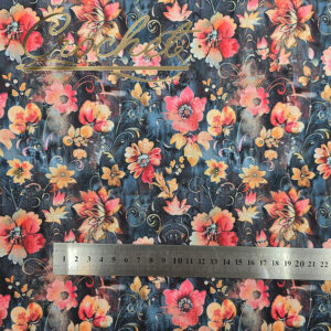 TKANINA NA PODSZEWKĘ OXFORD – BOHO FLOWER 50x155cm