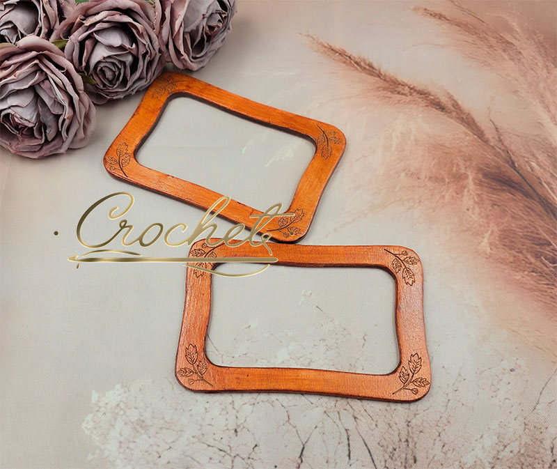 DREWNIANE USZY DO TOREBKI – CROCHET – PROSTOKĄT LIŚCIE MAHOŃ rączki drewniane do torebki okrągłe uszy do torebki z drewna z grawerem drewniane rączki do koszyka temu shine rączki drewniane prostokątne