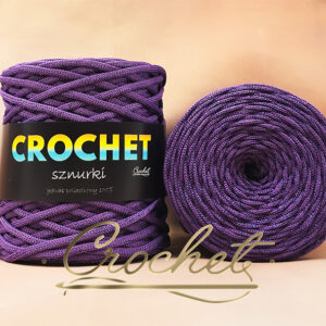 SZNUREK POLIESTROWY PŁASKI LUREX 5mm CROCHET – WRZOS + WRZOSOWA NIĆ 100mb