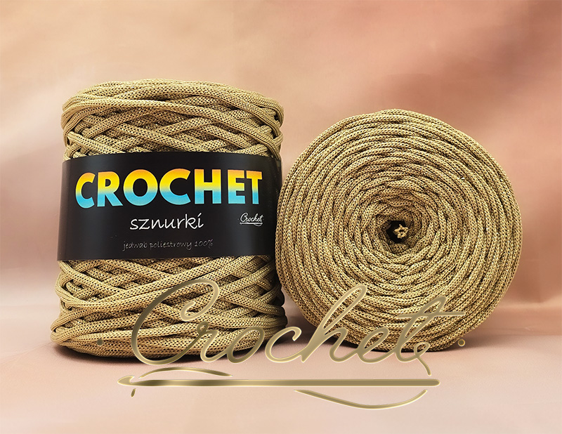 SZNUREK POLIESTROWY PŁASKI LUREX 5mm CROCHET – ZŁOTY + ZŁOTA NIĆ 50mb SZNUREK POLIESTROWY PŁASKI LUREX 5mm CROCHET - ZŁOTY + ZŁOTA NIĆ 50mb - obrazek 2