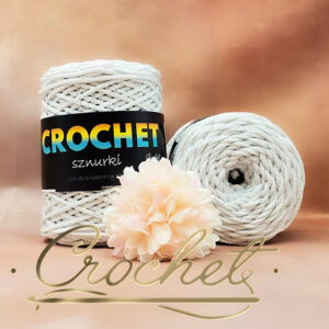 SZNUREK POLIESTROWY OKRĄGŁY 3mm CROCHET – BIAŁY + SREBRNA NIĆ 100mb SZNUREK POLIESTROWY OKRĄGŁY 3mm CROCHET – BIAŁY + SREBRNA NIĆ 100mb