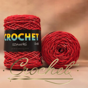 SZNUREK POLIESTROWY OKRĄGŁY 3mm CROCHET – CZERWONY + SREBRNA NIĆ 100mb SZNUREK POLIESTROWY OKRĄGŁY 3mm CROCHET – CZERWONY + SREBRNA NIĆ 100mb