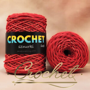 SZNUREK POLIESTROWY OKRĄGŁY 3mm CROCHET – CZERWONY + ZŁOTA NIĆ 100mb SZNUREK POLIESTROWY OKRĄGŁY 3mm CROCHET – CZERWONY + ZŁOTA NIĆ 100mb