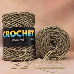 SZNUREK POLIESTROWY OKRĄGŁY 3mm CROCHET – ZIEMISTY + ZŁOTA NIĆ 100mb SZNUREK POLIESTROWY OKRĄGŁY 3mm CROCHET – ZIEMISTY + ZŁOTA NIĆ 100mb