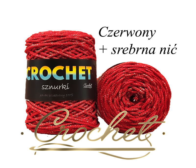 SZNUREK POLIESTROWY OKRĄGŁY 3mm CROCHET – CZERWONY + SREBRNA NIĆ 100mb SZNUREK POLIESTROWY OKRĄGŁY 3mm CROCHET - CZERWONY + SREBRNA NIĆ 100mb - obrazek 3