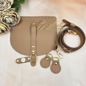 ZESTAW SKÓRZANY DO TOREBKI – 20x18cm PASECZEK CAMEL OKUCIA SREBRNE IT ZESTAW SKÓRZANY DO TOREBKI – 20x18cm PASECZEK CAMEL OKUCIA SREBRNE IT