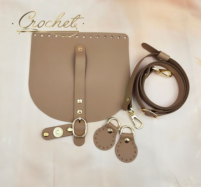 ZESTAW SKÓRZANY DO TOREBKI – 20x18cm PASECZEK CAMEL OKUCIA SREBRNE IT ZESTAW SKÓRZANY DO TOREBKI - 20x18cm PASECZEK CAMEL OKUCIA SREBRNE IT - obrazek 2