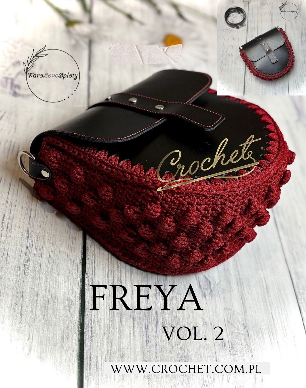 freya bag torebka na szydełku astrid wersja druga bąbelki