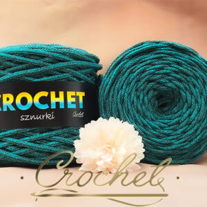 SZNUREK BAWEŁNIANY 5mm CROCHET – LAZUROWY MIX 100mb – SZNUREK PLECIONY