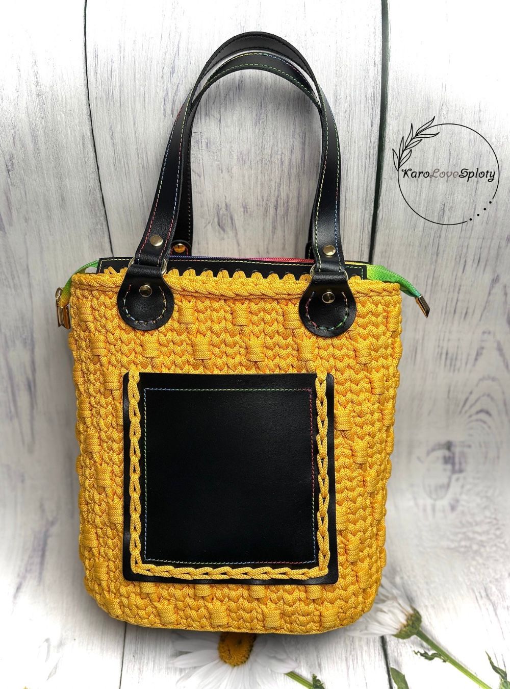 Koszyk Lorenzo KaroLoveSploty torebka na szydełku koszyk ze sznurka