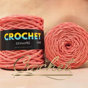 SZNUREK POLIESTROWY PŁASKI LUREX 5mm CROCHET – ŁOSOŚ + PERŁOWA NIĆ 100mb