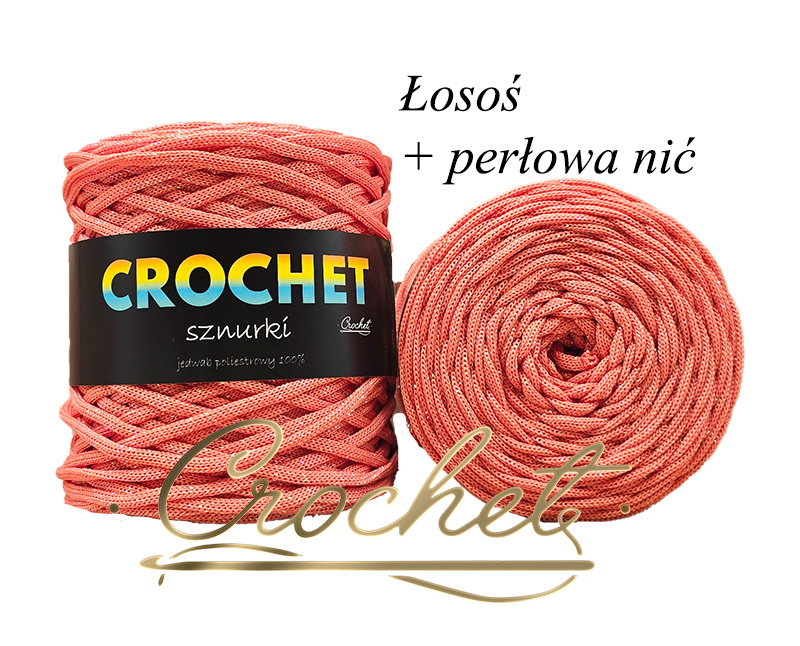 SZNUREK POLIESTROWY PŁASKI LUREX 5mm CROCHET – ŁOSOŚ + PERŁOWA NIĆ 100mb SZNUREK POLIESTROWY PŁASKI LUREX 5mm CROCHET - ŁOSOŚ + PERŁOWA NIĆ 100mb - obrazek 3