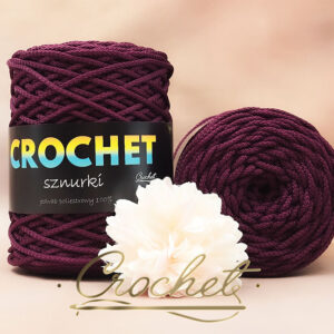 SZNUREK POLIESTROWY OKRĄGŁY 3mm CROCHET – OBERŻYNA 100mb