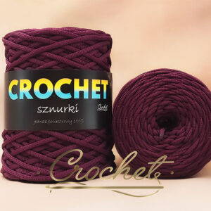 SZNUREK POLIESTROWY PŁASKI 3mm CROCHET – OBERŻYNA100mb