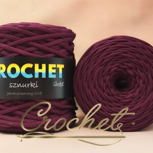 SZNUREK POLIESTROWY PŁASKI 5mm CROCHET – OBERŻYNA 100mb SZNUREK POLIESTROWY PŁASKI 5mm CROCHET – OBERŻYNA 100mb