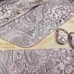 ZESTAW SKÓRZANY BAZA ASTRID – CROCHET – BOHO NR1 PINK EDITION OBSZYCIE BABY PINK OKUCIA SREBRNE IT