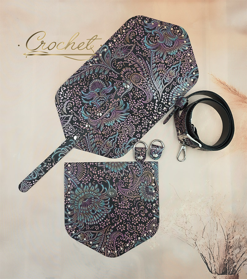 ZESTAW SKÓRZANY BAZA ASTRID – CROCHET – WRZOSOWO TURKUSOWY PRINT OKUCIA SREBRNE IT3 – GLAMOUR EDITION ZESTAW SKÓRZANY BAZA ASTRID - CROCHET - WRZOSOWO TURKUSOWY PRINT OKUCIA SREBRNE IT3 - GLAMOUR EDITION - obrazek 2